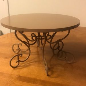 Champagne Scroll Cake Plate